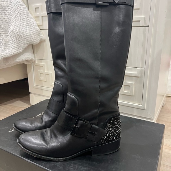 Brian Atwood Swarovski crystal riding boots - Picture 7 of 8